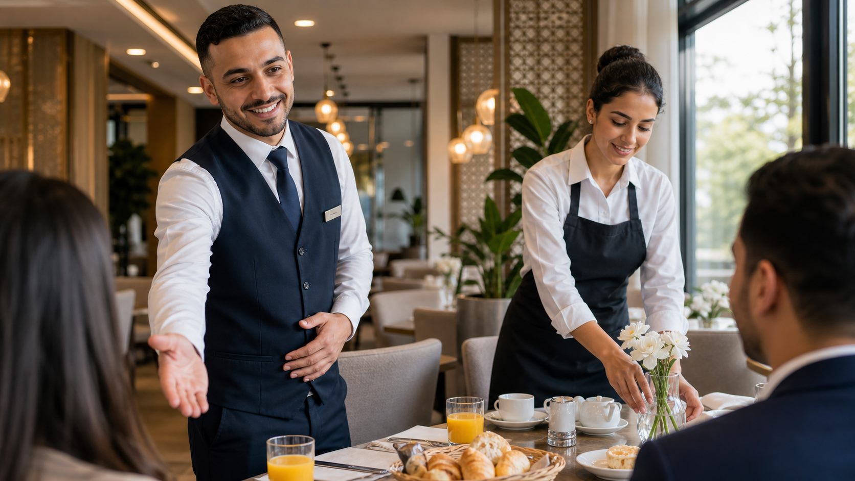 Marokkanisch wirkende Fachkräfte im Hotel- und Gastronomiebereich