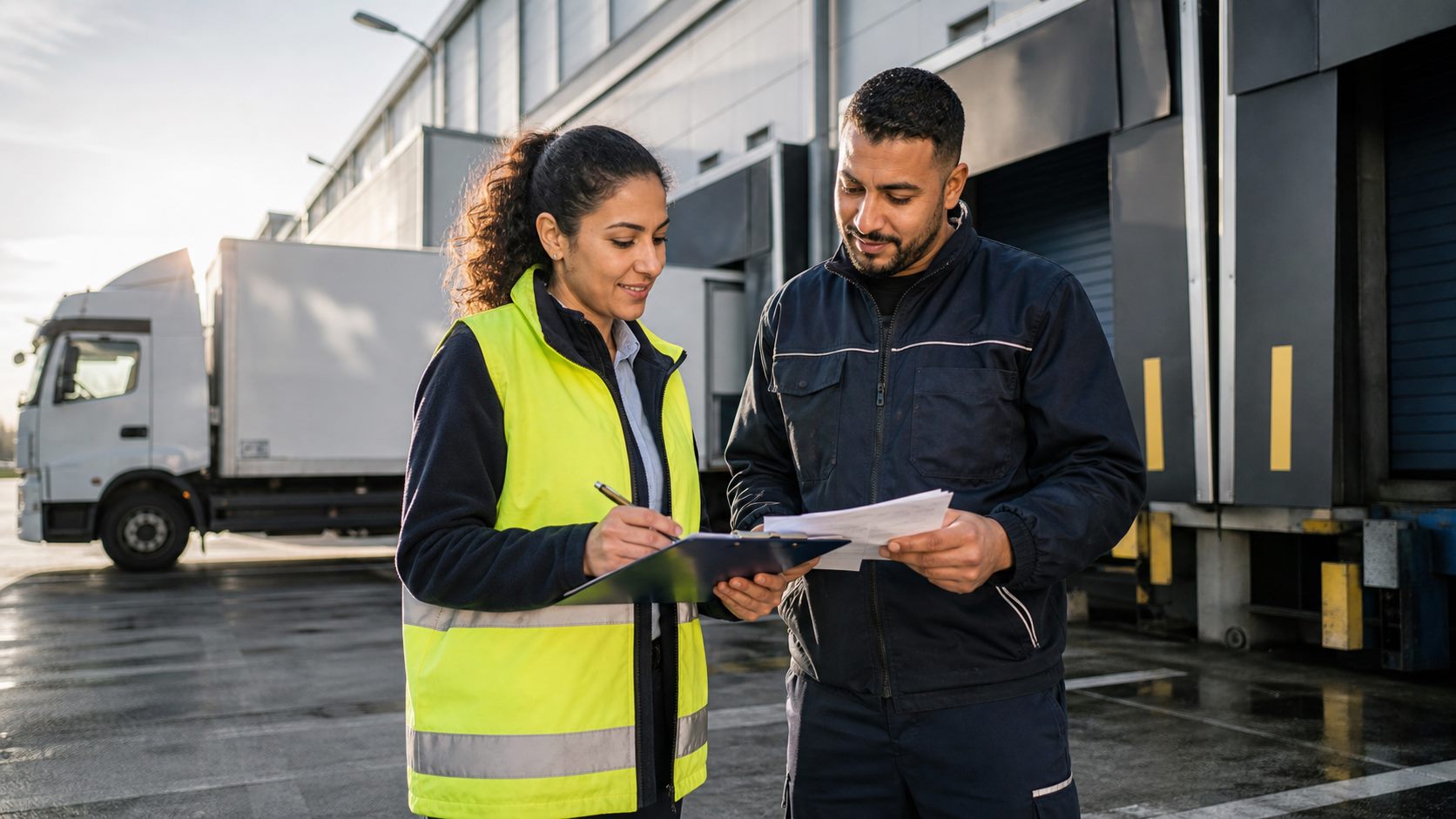 Marokkanisch wirkende Fachkräfte in Verkehr und Logistik